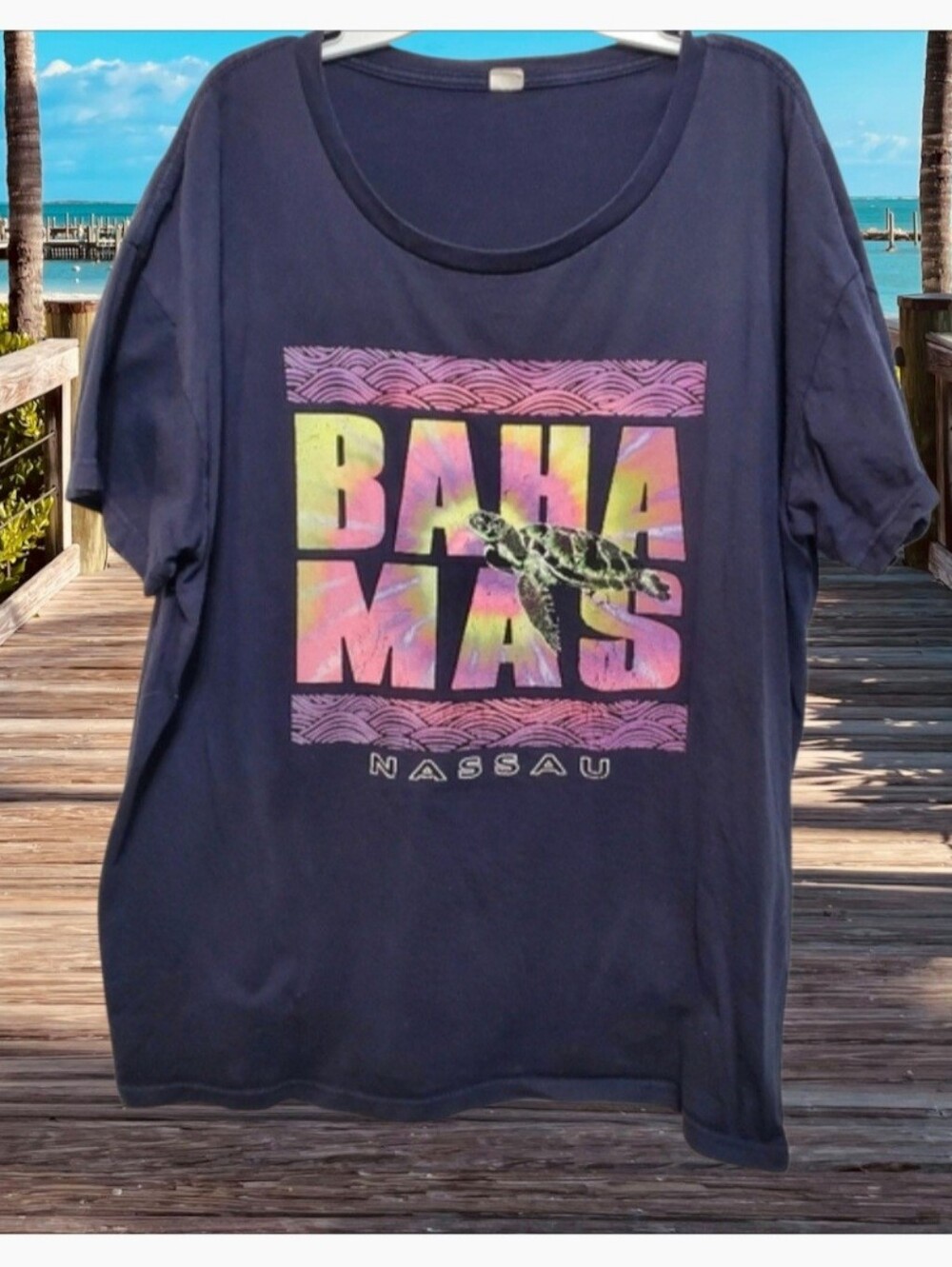 BAHAMAS Sea Turtle T-Shirt size XL